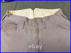 Original Wwii Us Army Officer Class A Pinks Trousers Breeches- Medium 34 Waist