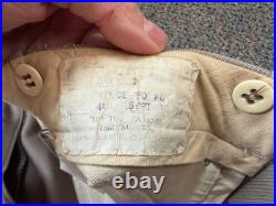 Original Wwii Us Army Officer Class A Pinks Trousers Breeches- Medium 34 Waist