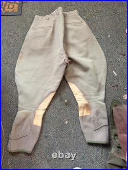 Original Wwii Us Army Officer Class A Pinks Trousers Breeches- Medium 34 Waist