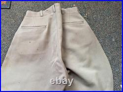 Original Wwii Us Army Officer Class A Pinks Trousers Breeches- Medium 34 Waist