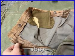 Original Wwii Us Army Officer Class A Pinks Trousers- Medium 34 Waist