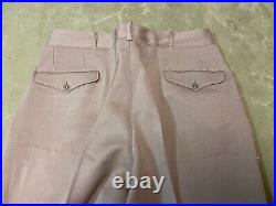 Original Wwii Us Army Officer Class A Pinks Trousers- Medium 34 Waist