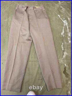 Original Wwii Us Army Officer Class A Pinks Trousers- Small 32 Waist