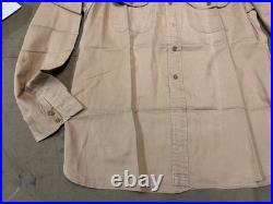 Original Wwii Us Army Officer Khaki Field Shirt- Large/xlarge 46r