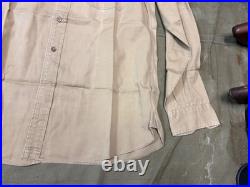 Original Wwii Us Army Officer Khaki Field Shirt- Large/xlarge 46r