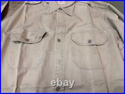 Original Wwii Us Army Officer Khaki Field Shirt- Large/xlarge 46r
