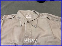 Original Wwii Us Army Officer Khaki Field Shirt- Large/xlarge 46r