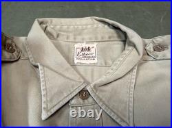 Original Wwii Us Army Officer Khaki Field Shirt- Large/xlarge 46r