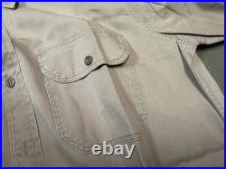 Original Wwii Us Army Officer Khaki Field Shirt- Large/xlarge 46r