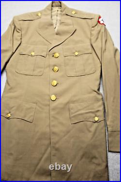 Original Wwii Us Army Officer Khakis Class A Jacket And Pants