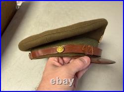 Original Wwii Us Army Officer M1938 Class A Crusher Cap Hat- Size 7 1/4th Medium