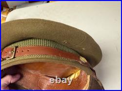 Original Wwii Us Army Officer M1938 Class A Crusher Cap Hat- Size 7 1/4th Medium