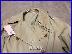 Original Wwii Us Army Officer M1938 Trench Jacket Coat-size 39r, Fits To A Large