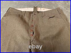 Original Wwii Us Army Officer Nco M1935 Cavalry Riding Breeches- Size Xlarge