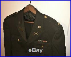 Original Wwii Us Army Officers Ike Jacket Infantry Chocolate Uniform Lt 1942