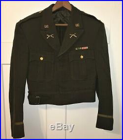 Original Wwii Us Army Officers Ike Jacket Infantry Chocolate Uniform Lt 1942