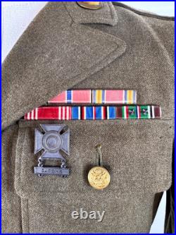 Original Wwii Us Army Service Coat 13th & 20th Armored Division Patches 1942
