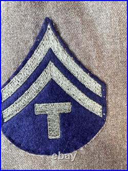 Original Wwii Us Army Service Coat 13th & 20th Armored Division Patches 1942