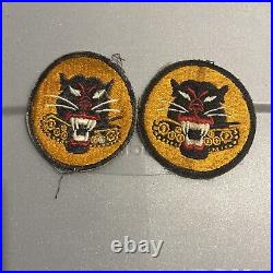 Original Wwii Us Army Tank Destroyer Regiment Jacket Insignia Patch-eight Wheel