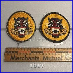 Original Wwii Us Army Tank Destroyer Regiment Jacket Insignia Patch-eight Wheel