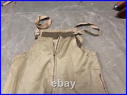 Original Wwii Us Army Tanker Tank Bib Overalls Coveralls-large