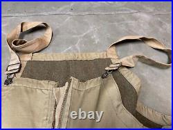 Original Wwii Us Army Tanker Tank Bib Overalls Coveralls-large