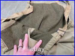 Original Wwii Us Army Tanker Tank Bib Overalls Coveralls-large