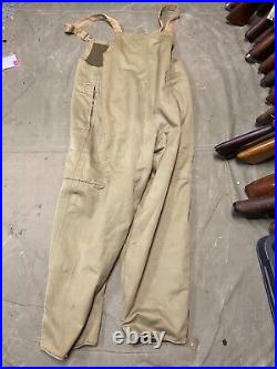 Original Wwii Us Army Tanker Tank Bib Overalls Coveralls-large