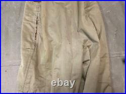 Original Wwii Us Army Tanker Tank Bib Overalls Coveralls-large