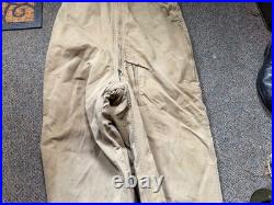 Original Wwii Us Army Tanker Tank Bib Overalls Coveralls-small