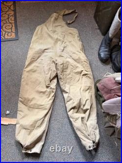 Original Wwii Us Army Tanker Tank Bib Overalls Coveralls-small