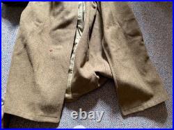 Original Wwii Us Army Winter M1938 Greatcoat Overcoat- Large 44r