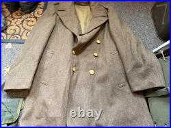 Original Wwii Us Army Winter M1938 Greatcoat Overcoat- Large 44r