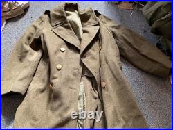 Original Wwii Us Army Winter M1938 Greatcoat Overcoat- Large 44r
