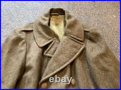 Original Wwii Us Army Winter M1938 Greatcoat Overcoat- Large 44r