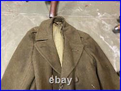 Original Wwii Us Army Winter M1938 Greatcoat Overcoat- Large 44r