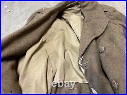 Original Wwii Us Army Winter M1938 Greatcoat Overcoat- Large 44r