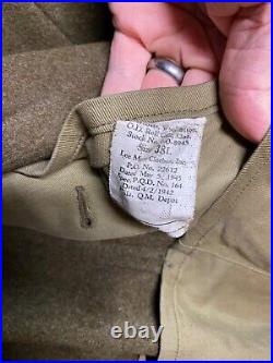 Original Wwii Us Army Winter M1938 Greatcoat Overcoat- Large 44r