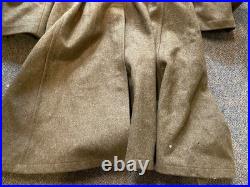 Original Wwii Us Army Winter M1938 Greatcoat Overcoat- Large 44r