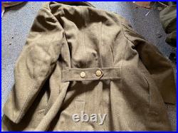 Original Wwii Us Army Winter M1938 Greatcoat Overcoat- Large 44r
