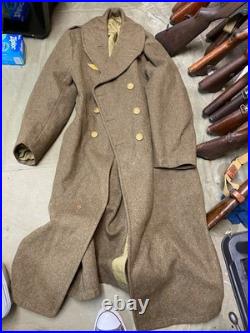 Original Wwii Us Army Winter M1938 Greatcoat Overcoat- Xlarge 48r