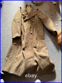 Original Wwii Us Army Winter M1938 Greatcoat Overcoat- Xlarge 48r