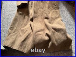 Original Wwii Us Army Winter M1938 Greatcoat Overcoat- Xlarge 48r