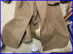 Original Wwii Us Army Winter M1938 Greatcoat Overcoat- Xlarge 48r