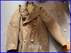 Original Wwii Us Army Winter M1938 Greatcoat Overcoat- Xlarge 48r