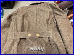 Original Wwii Us Army Winter M1938 Greatcoat Overcoat- Xlarge 48r
