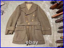 Original Wwii Us Army Winter M1938 Wool Mackinaw Cut Dow Jacket-medium/large 42r