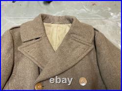 Original Wwii Us Army Winter M1938 Wool Mackinaw Cut Dow Jacket-medium/large 42r