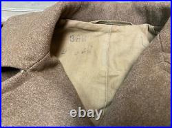 Original Wwii Us Army Winter M1938 Wool Mackinaw Cut Dow Jacket-medium/large 42r