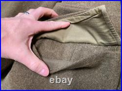 Original Wwii Us Army Winter M1938 Wool Mackinaw Cut Dow Jacket-medium/large 42r